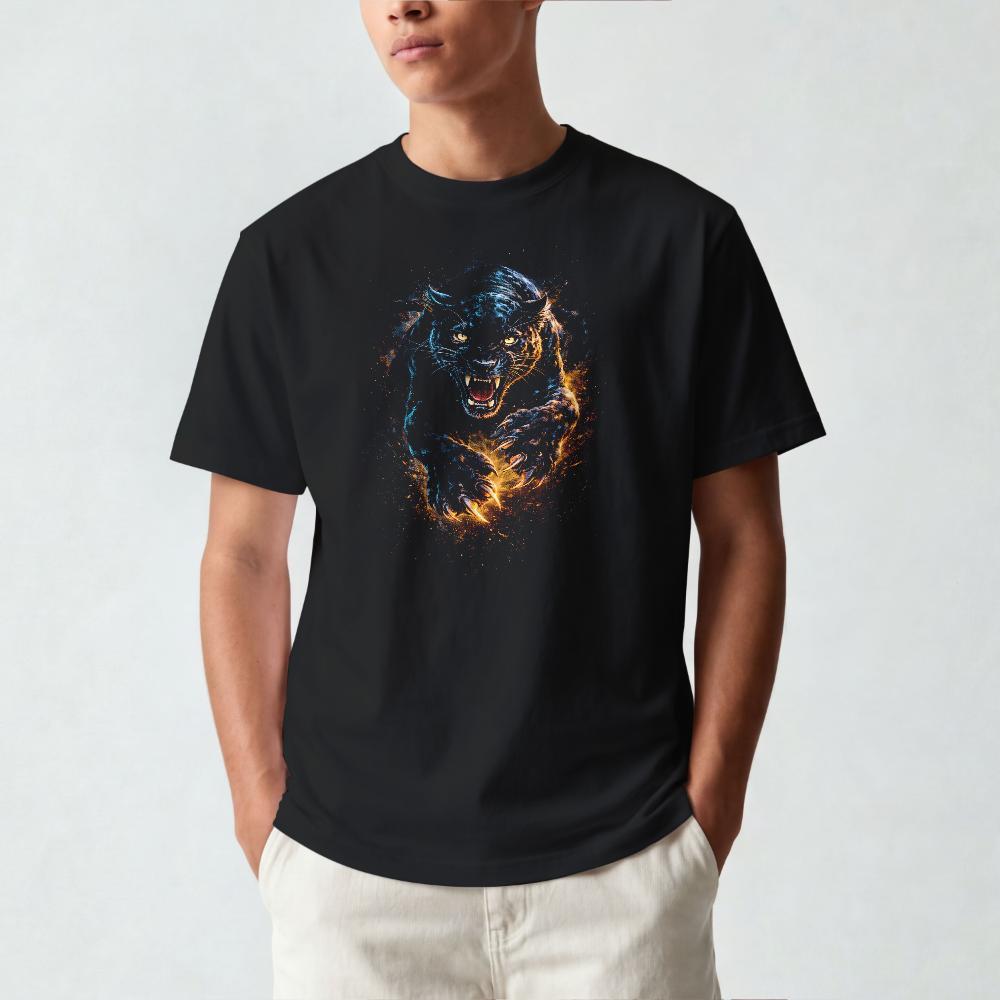 Camiseta Masculina Preta 100% Algodão Estampa Halftone Premium Conforto e Qualidade Ideal para Ocasiões Diárias