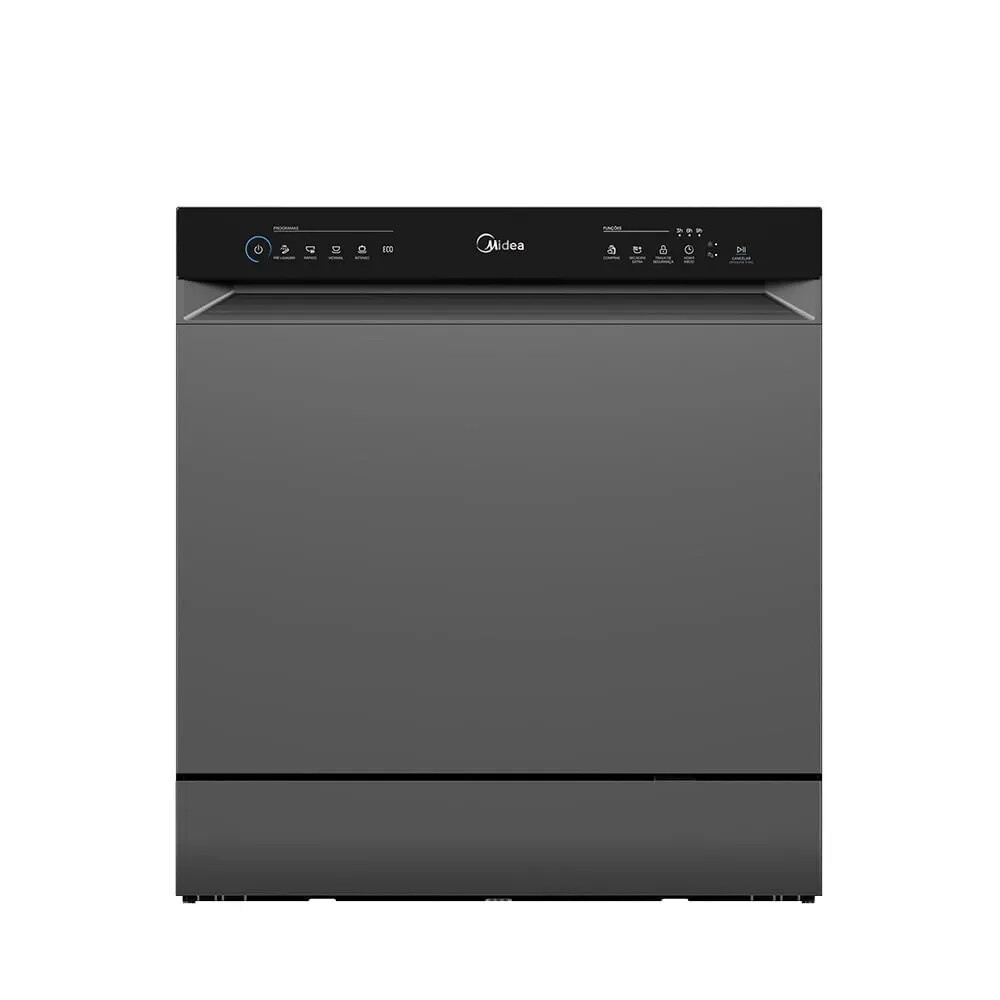 Lava Louças 8 Serviços Cinza Touch Plus Midea
