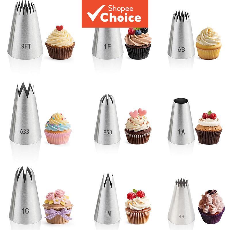Conjunto De Pontas De Tubulação De Aço Inoxidável , 9 Peças , Bicos De Confeiteiro Para Decoração De Bolo , Mais Vendido