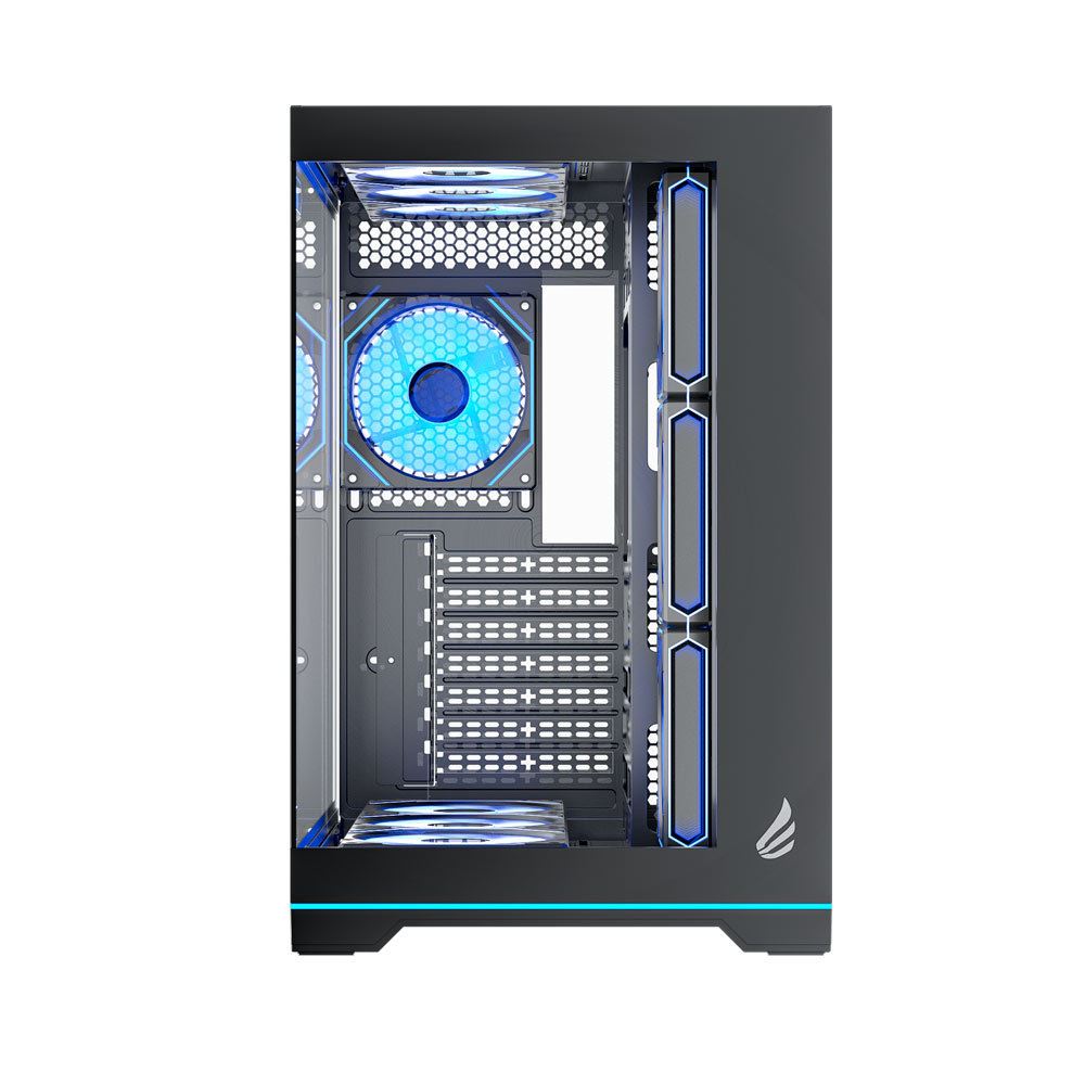 Gabinete Gamer Vingar Misterium Mid Tower ARGB 10 Fans e Controladora, Vidro Temperado, Suporte ATX, Preto — imagem 2 de 2