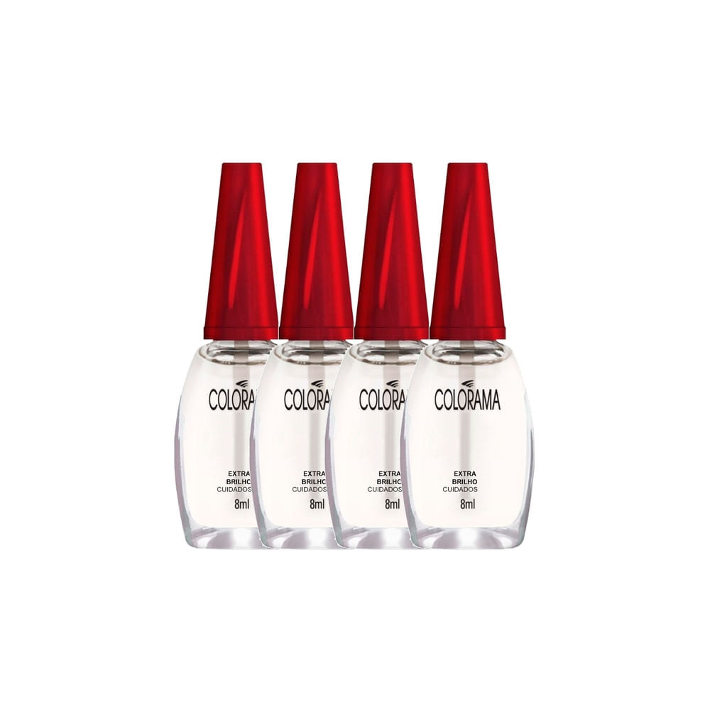 Kit 4 Esmalte Colorama Cuidados Extra Brilho com 8ml
