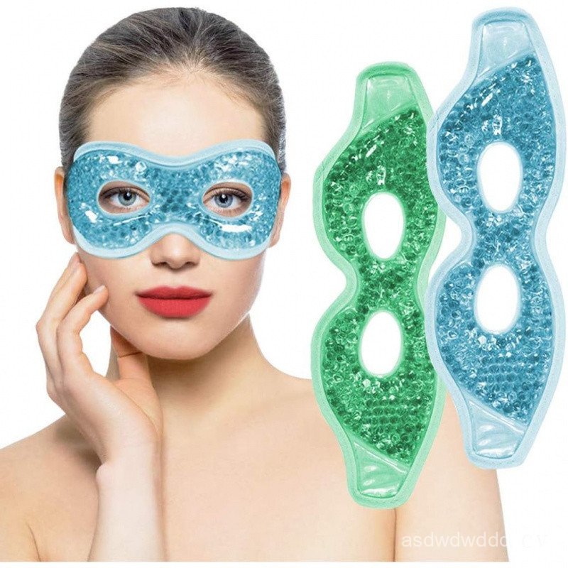 Máscara de Gel Refrescante para Olhos com Furos, 2 Peças de Compressas Frias para Olhos para Inchaço e Edema, Compressa 