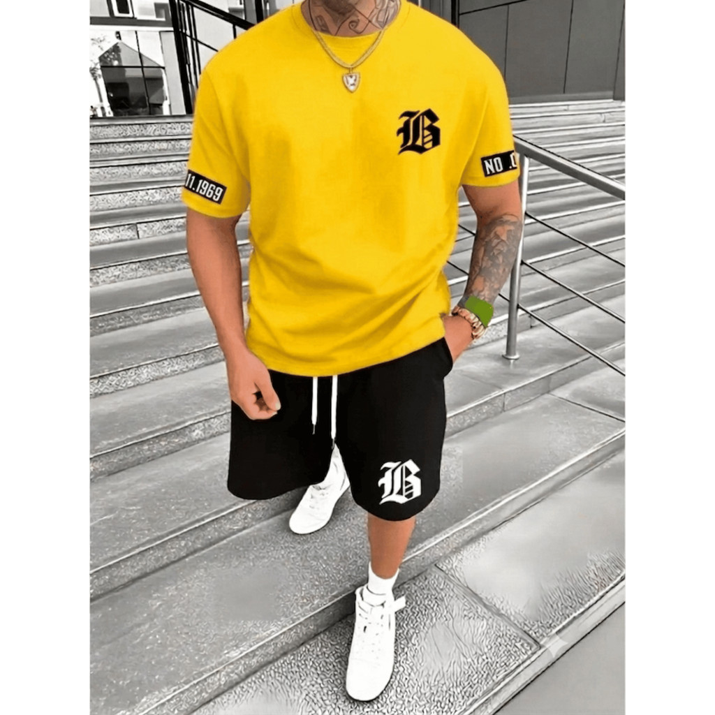 Conjunto Streetwear Dias do pais  Camiseta Camisa 100% Algodão + Short Mauricinho Tactel Lançamento
