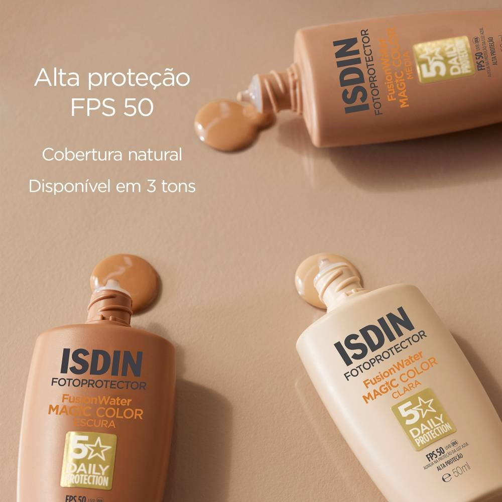 Protetor Solar Facial Isdin Fusion Water Cor Clara Fps50 50ml · foto 2