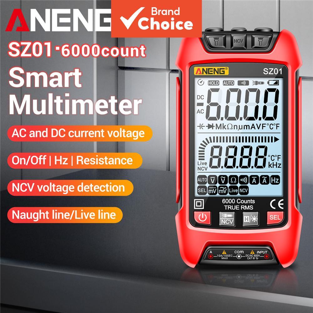 One Piece ANENG SZ01 Caneta Estilo Testador Inteligente 6000 Contagens Anti Queima Faixa Automática NCV Detecção De Fio