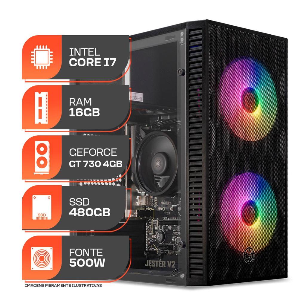 PC Gamer Forge, Intel Core i7, GT 730 4GB, 16GB DE RAM, SSD 480GB, 500W