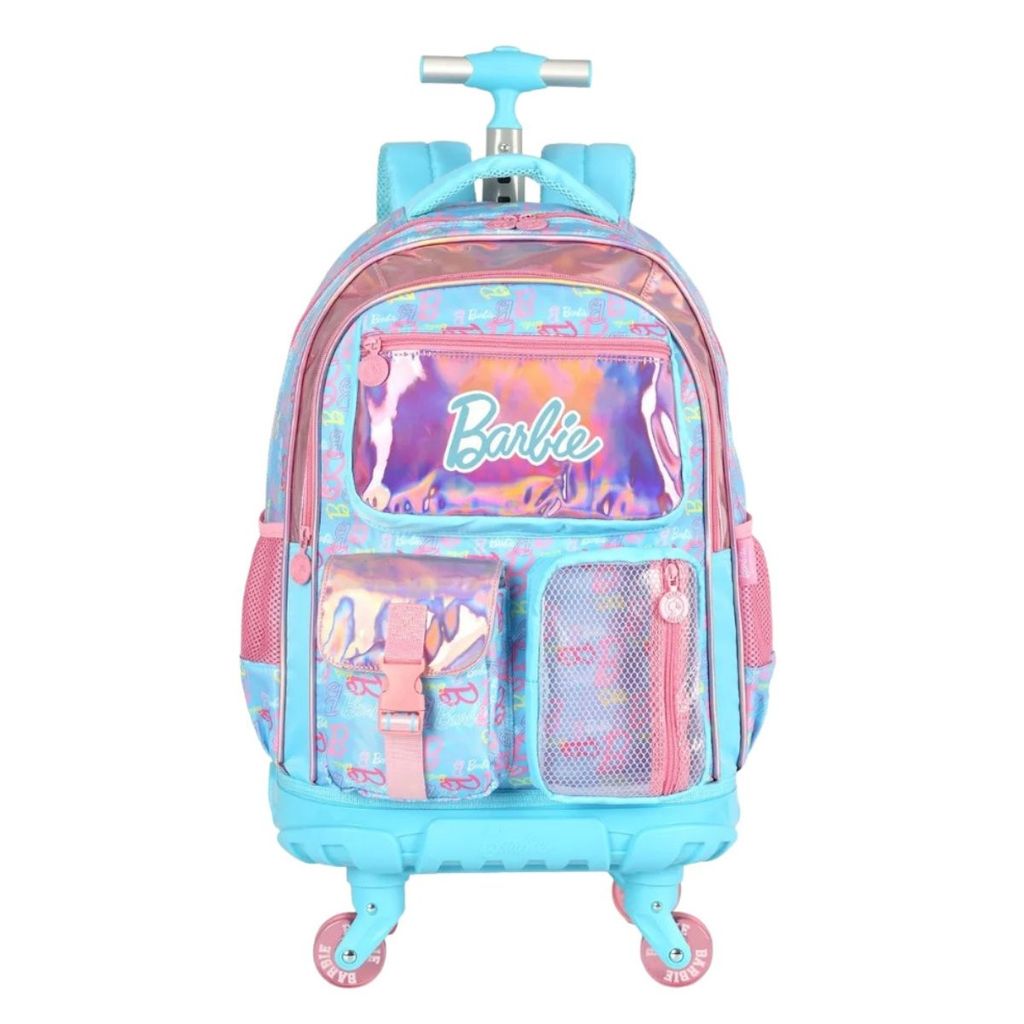 Mochila Escolar 4 Rodinhas Giro 360 Graus MC49962BB Luxcel Barbie