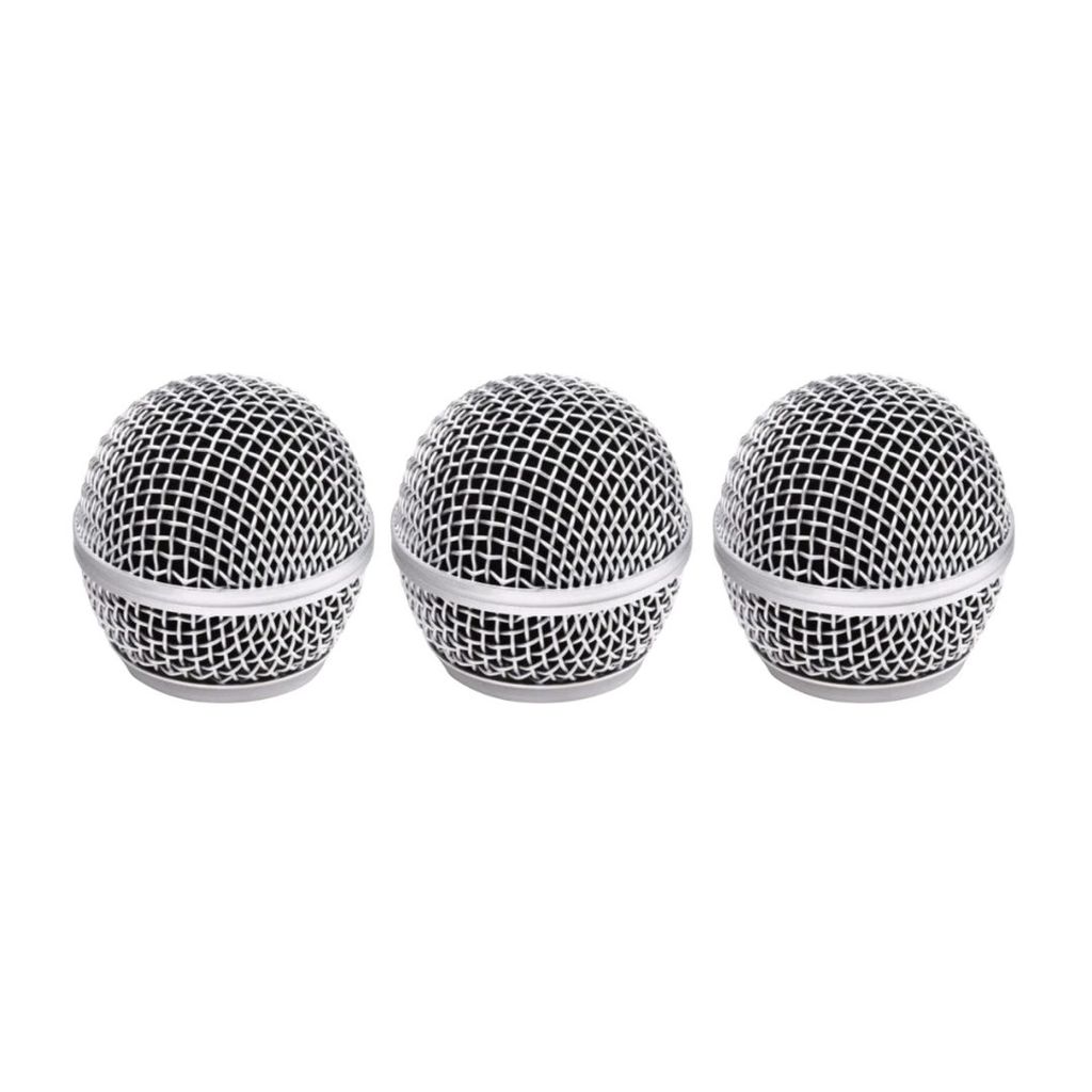 Kit 3 Globos Para Microfone Metálico Modelo SM58 Similares Protetor 0015