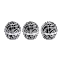 Kit 3 Globos Para Microfone Metálico Modelo SM58 Similares Protetor 0015