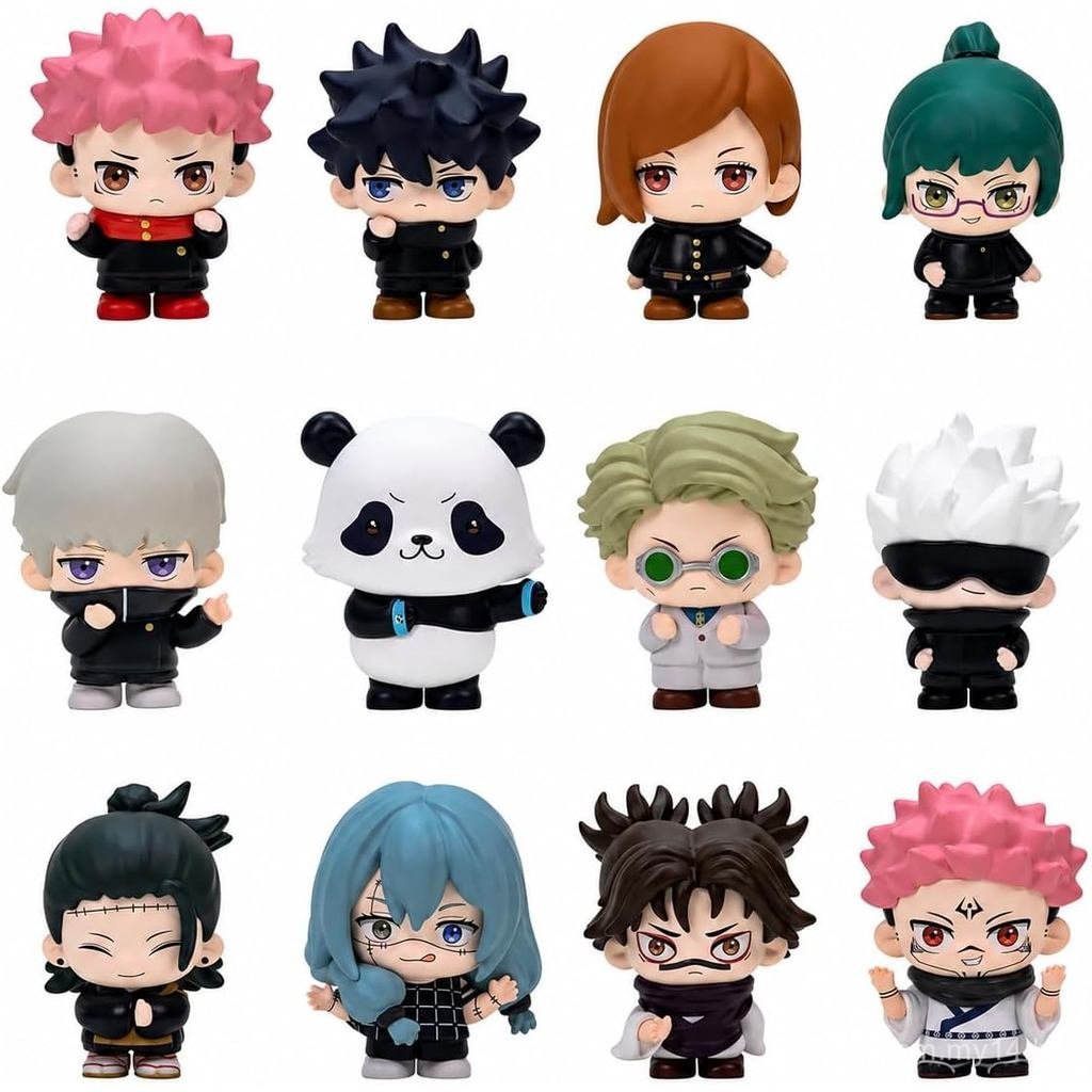 puremind JJK Blind Box Mini Figures 12-Pack - Conjunto Oficial de Figuras Jujutsu Kaisen, Gojo Satoru, Yuji Itadori, Suk