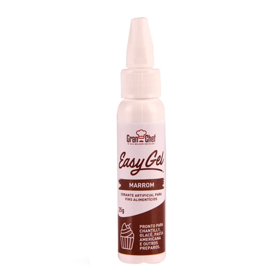 Corante Easy Gel Marrom 25g Gran Chef