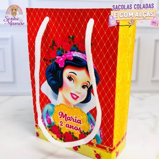 Sacolinha P Branca de neve /sacolinha surpresa Branca de neve /sacolinha lembrancinha escola/ Branca de neve