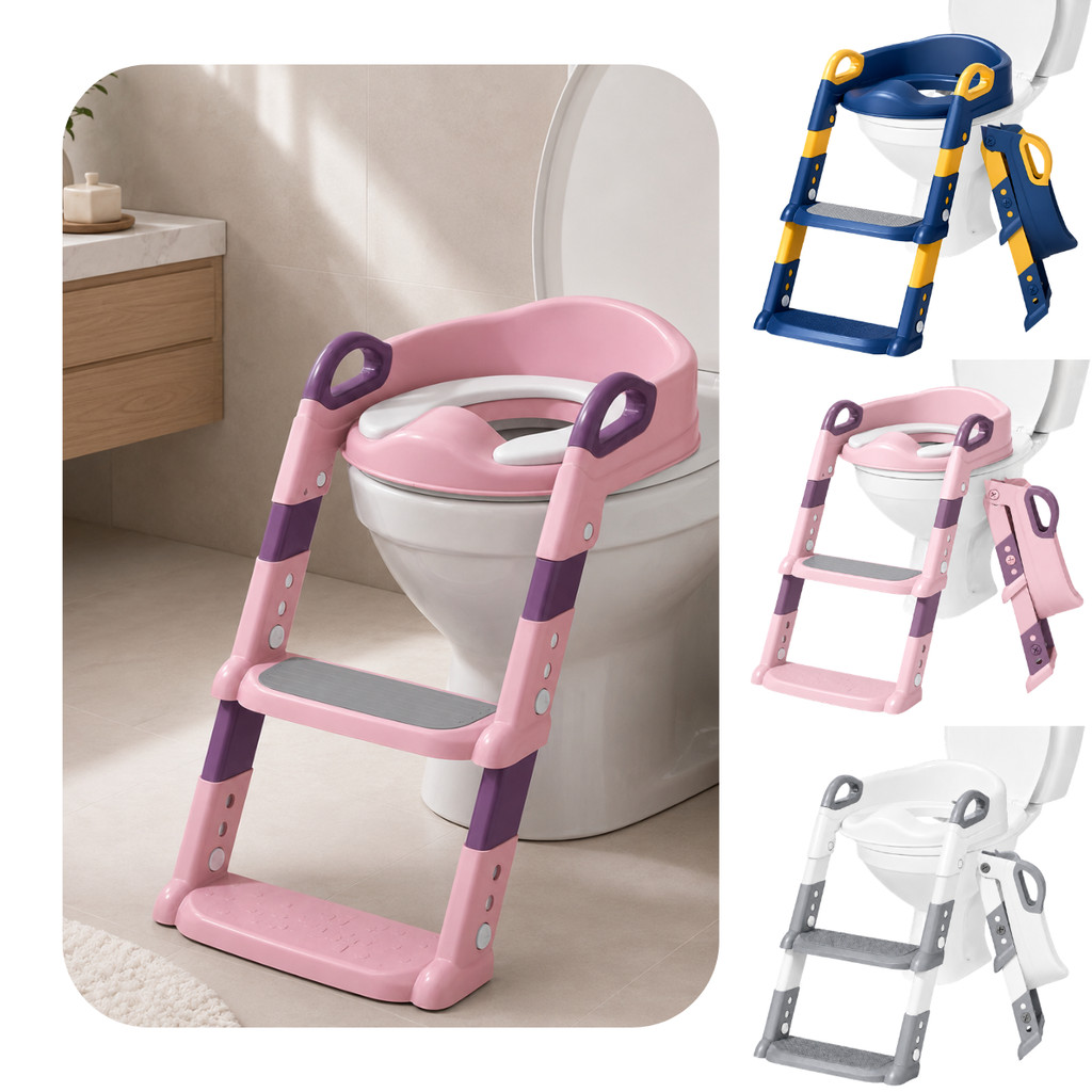 Assento Com Escadinha Desfralde Troninho Infantil Macio Redutor Infantil Vaso