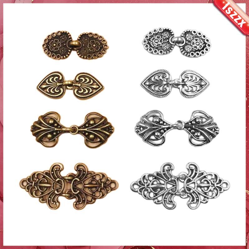 [Lszzx] Conjunto De 4 Clipes De Cardigã Vintage Com Design Floral Para Suéteres E Xales