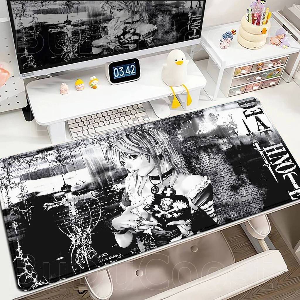 MousePad Gamer Antiderrapante 80x30 e 90x40 Extra Grande Nova Misa Amane Luz Yagami - SUB