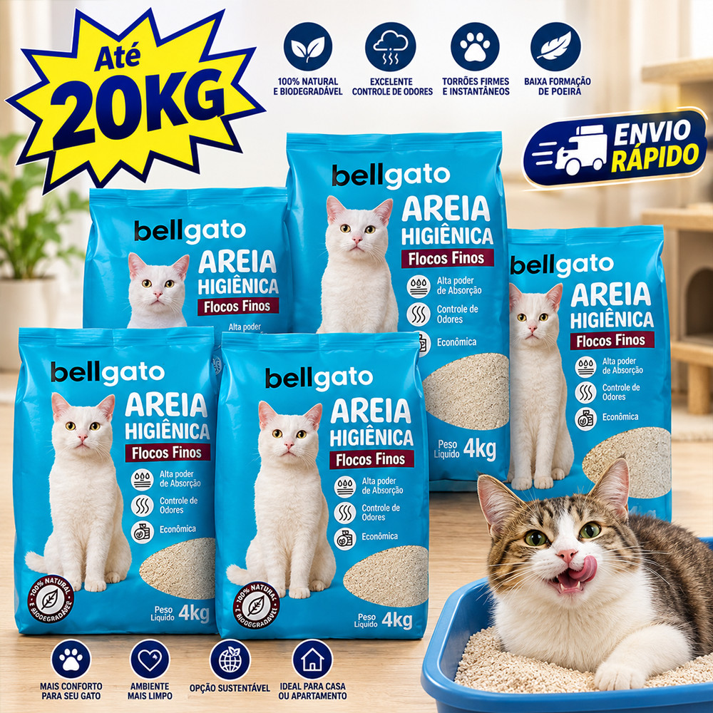 Areia Sanitária Natural Para Gatos Ecologica Areia de Gato Para Caixa de Areia Para Gatos