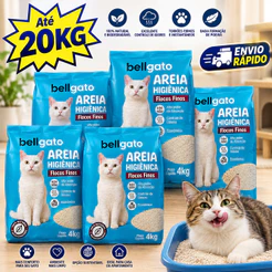 Areia Sanitária Natural Para Gatos Ecologica Areia de Gato Pra Caixa de Areia Para Gatos