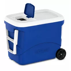 Caixa Térmica Tropical Plus Soprano Com Rodas 50L Azul Para Bebidas até 68 Latas de 350ml