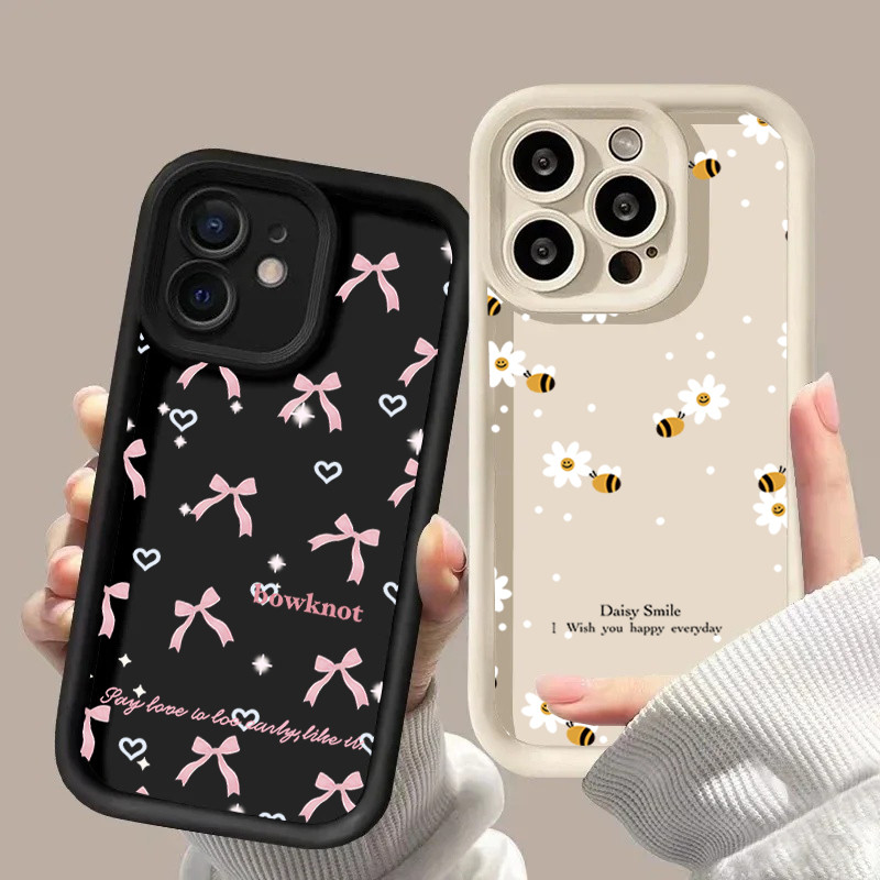 Abelha Sorriso Margarida Arco Amor Coração Caso Para Samsung Galaxy A56 A17 A15 A16 A36 A26 A55 A54 A35 A36 A53 A34 A23 