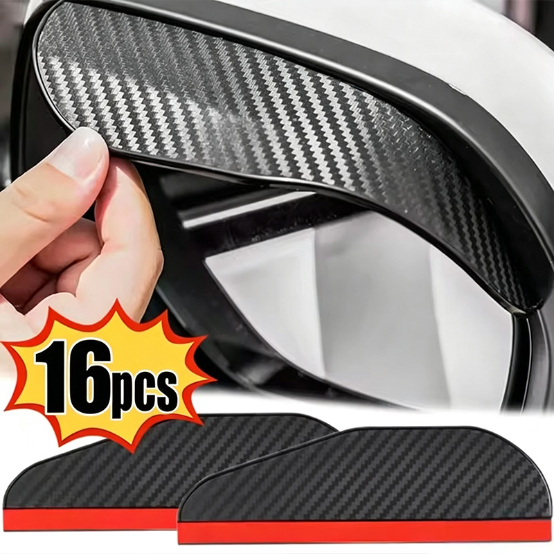 16-4 Unidades Espelho Retrovisor De Carro Chuva Sobrancelha-À Prova De , Poeira-Capa Para Fibra De Carbono-Acessórios De