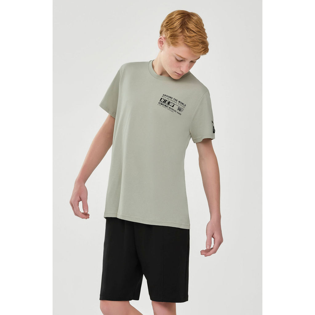 Conjunto Juvenil Menino Estampa Street Beats Verde