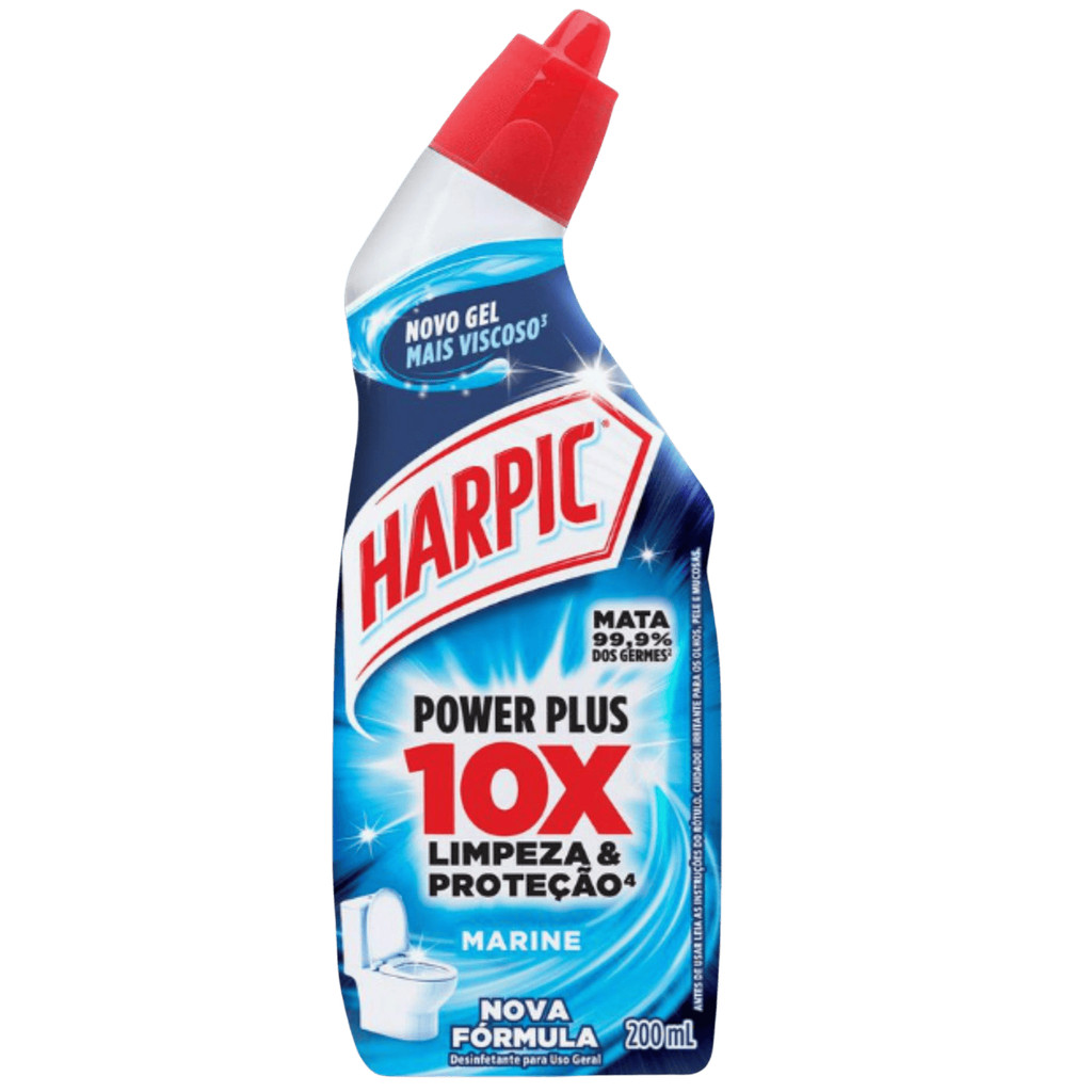 Harpic Power Plus Desinfetante Sanitário em Gel Marine 200ml
