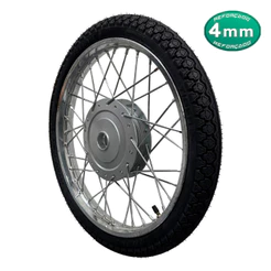 Roda Dianteira Raiada Honda Biz 125 Biz 110 Biz 100 Tambor Com Pneu