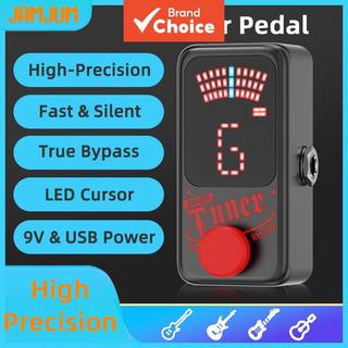 Pedal afinador JAMJUM de alta precisão, display LED, True Bypass, mini afinador cromático USB DC 9V, silencioso, para