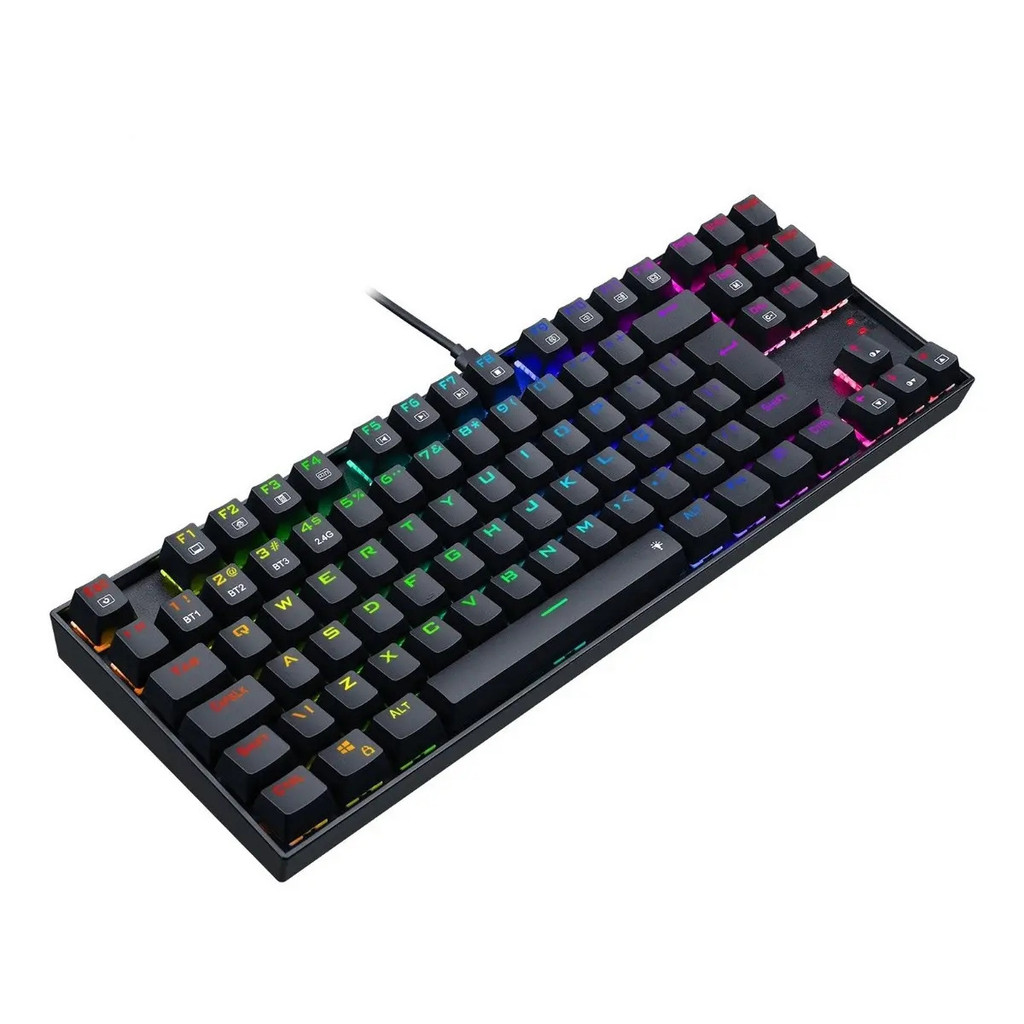 Teclado Mecânico Gamer Redragon Kumara Pro Rgb Wired Abnt2 Sw Marrom Preto