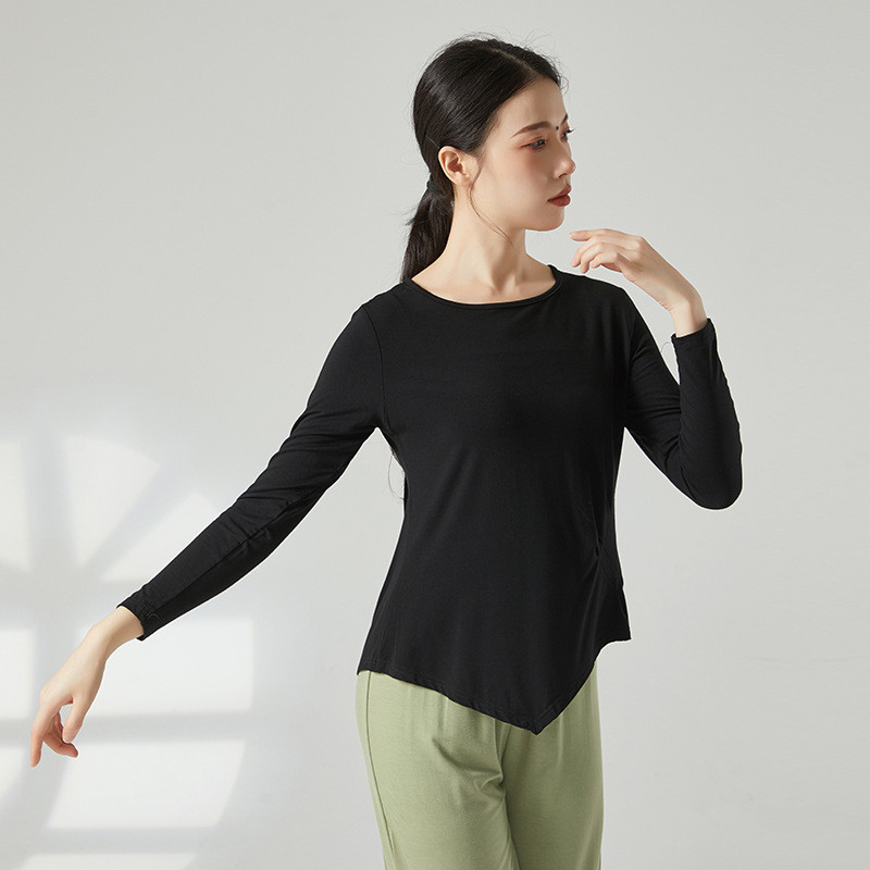 Roupas de prática de dança femininas primavera verão novo estilo roupas de dança topos solto corpo roupas de treinamento