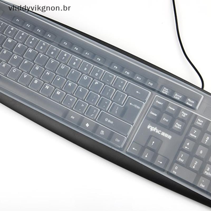 vhddyvikgnon Universal Dustproof Silicone Desktop Teclado De Computador Capa Protetor De Pele Filme De BR