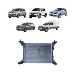 RADIADOR UNO VIVACE MOBI PALIO FIORINO GRAND SIENA 1.4 DENSO MANUAL COM AR 2012 2013 2014 2015 2016 2017