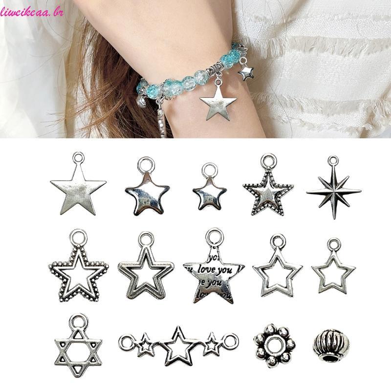 Liweikea Moda Frente Estrela Grânulo Adorno Único Espaçador Artesanato Acessórios Para Acessório Elegante Enthusi