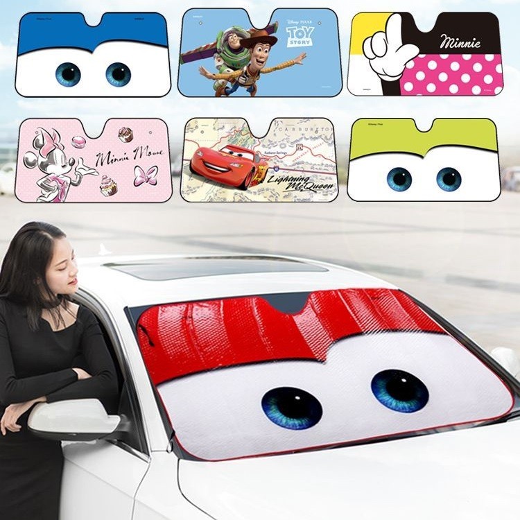 SGLink Car Story Car Cartoon Pára-sol para carro Protetor solar de verão Isolamento térmico Interior Pára-sol para carro