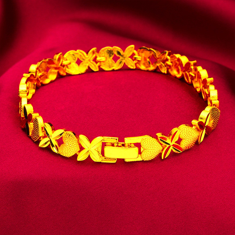 Moda jóias senhoras grande amor pulseira pulseira feminina quatro folhas amor pulseira tamanho grande