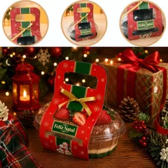 10 CINTA P/ COLOMBA 1000ML G34 P COM FITA FELIZ NATAL 6305 ( NATAL IDEIA 2026 )