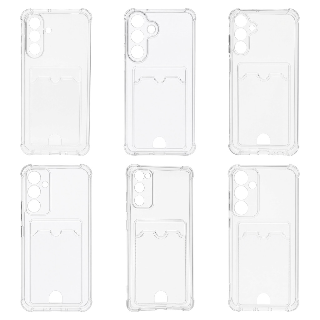 Capa Compativel com A14 A15 A16 A17 A26 A27 A36 A54 A55 A56 A57 S20 S21 S23 S24 S25 FE Transparente Porta Cartao TPU