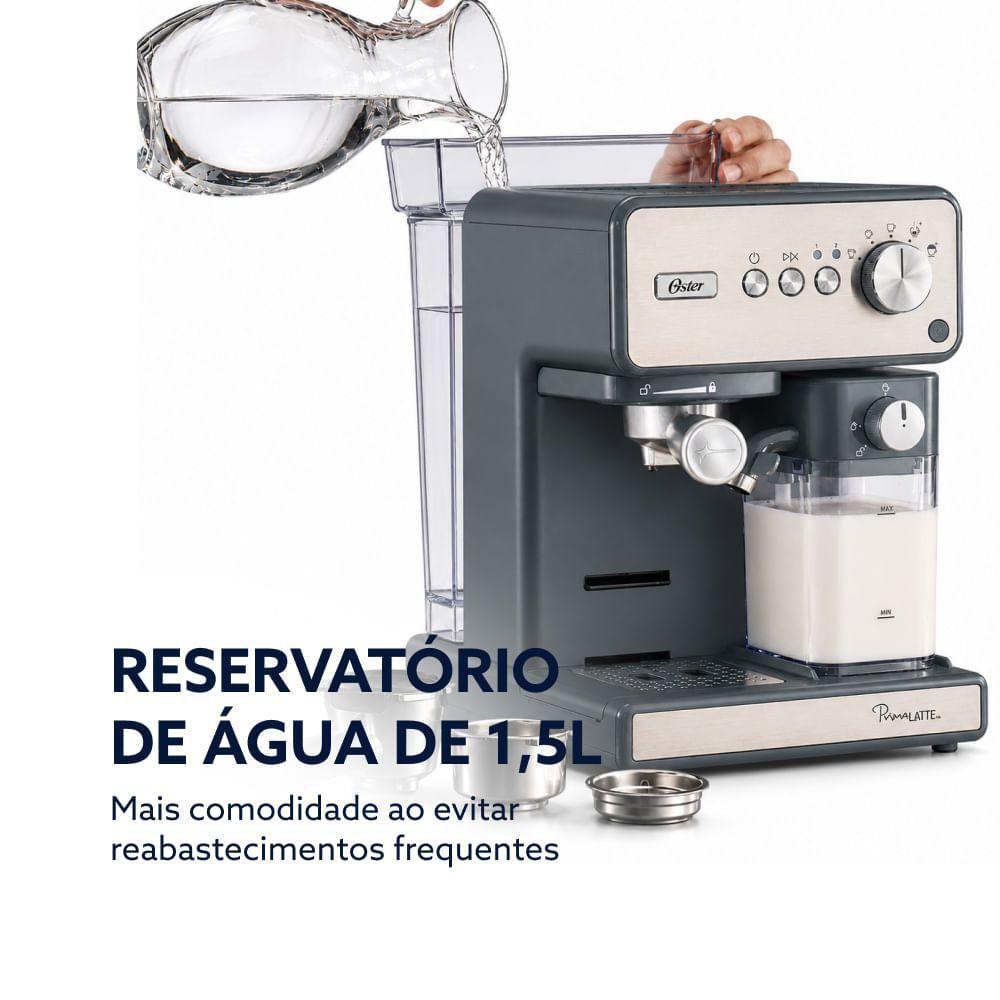 Cafeteira Espresso Oster Primalatte Auto-Frothing 15 Bar Aço Inox 110V — imagem 2 de 2