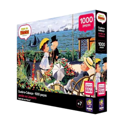 Quebra-Cabeça O Jardim de Monet Turma da Mônica 1000 peças Mimo Toys - 61243