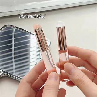 Escova labial de Silicone, pincel portátil para batom, capa profissional para manchas labiais, bálsamo labial, lama, pin