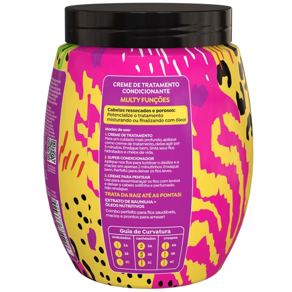 Creme de Tratamento 3 e 1 Salon Line Cachos dos Sonhos Multy Pink Fatal 1kg · foto 2