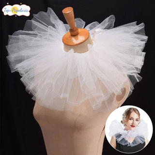 Gola Falsa Perfumada, Jabot Vitoriano Destacável, Colar de Renda Clássico Vintage com Babados para Palco SNEJ