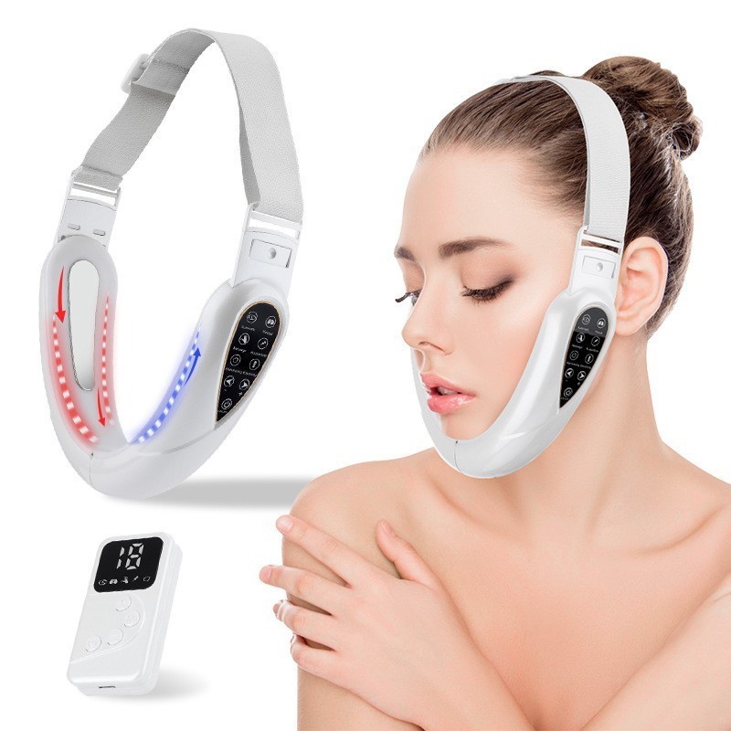 Massageador Facial e Lifting de Pescoço Antirrugas Papada Moldar Rosto em V Redutor Facial KA-2220