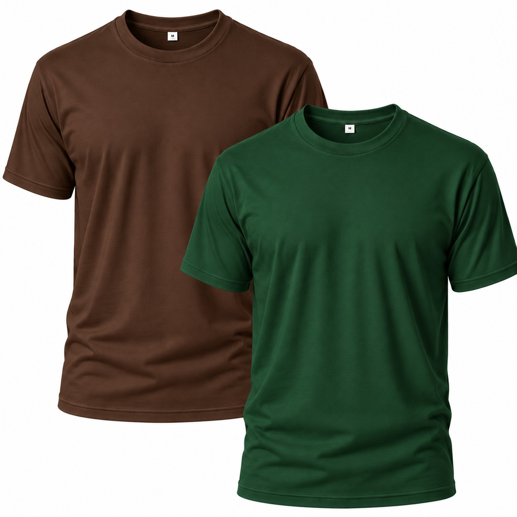 Kit 02 Camiseta Masculina Lisa / Kit Camiseta 100% Algodão - Camisetas Slim -  - Camisa Variada