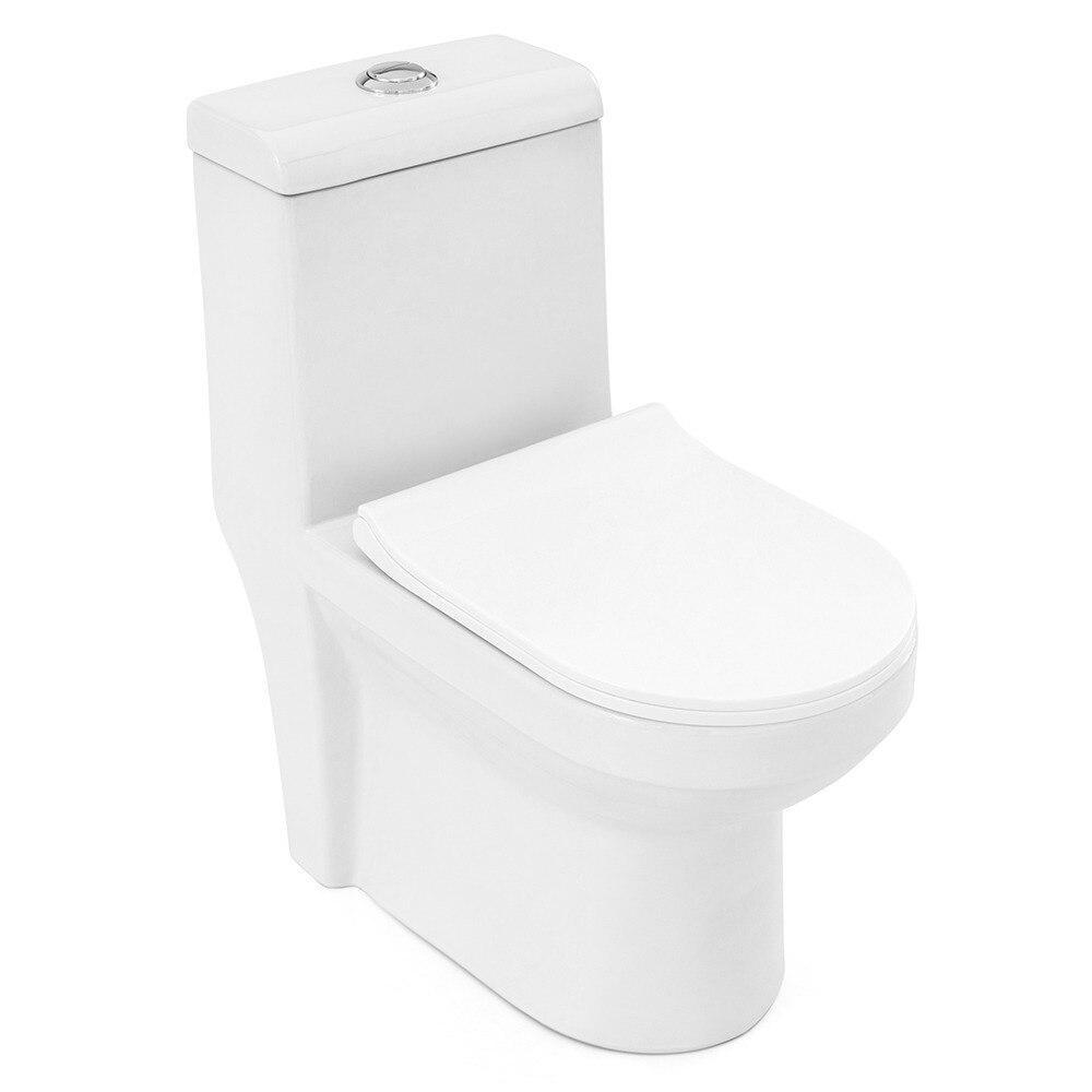 Kit Vaso Sanitário Monobloco e Acessórios Modaza Acqua, Branco, 3 e 6 litros