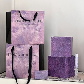 Ébano roxo bolsa influenciador quadrado buquê bolsa molho de ameixa roxo flor presente saco flor loja presente