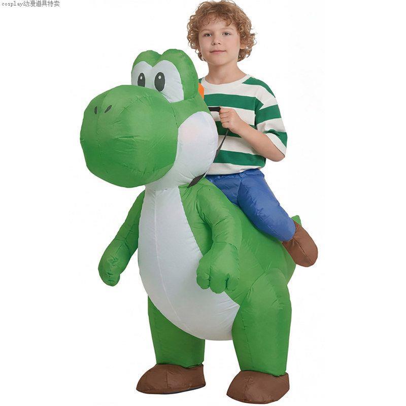 Crianças dia das crianças dinossauro inflável traje crianças adulto Halloween cosplay traje dos desenhos animados relógi