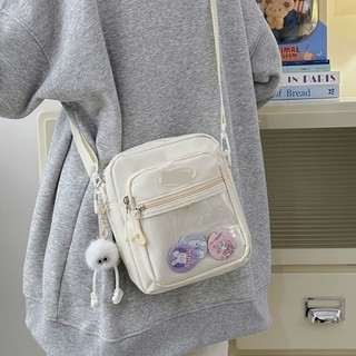 Japonês ins Casual menina bolsa de ombro pequeno saco All-Match saco do mensageiro transparente estudante mochila dor sa