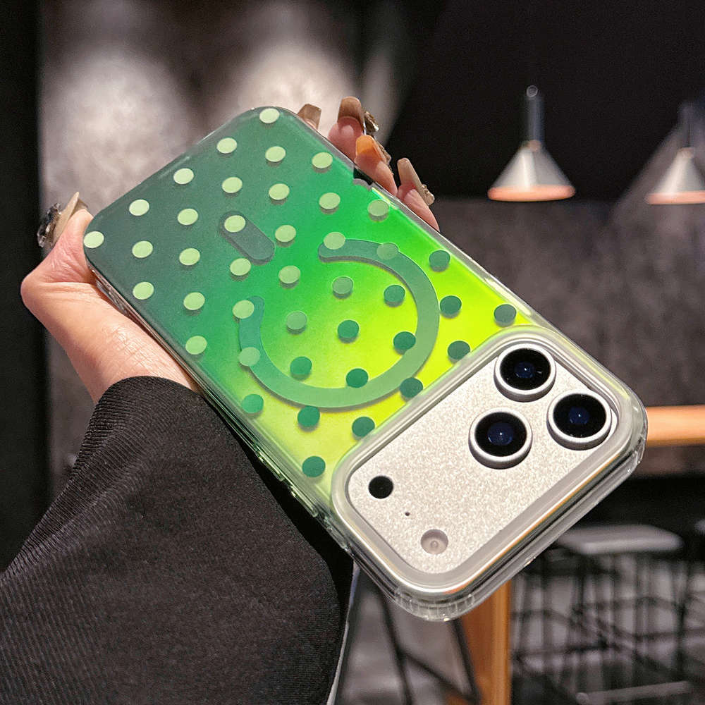 Laser Gradiente Cor Durável Magnético Sem Fio Anti-Impressão Digital À Prova De Choque Capa De Telefone Para iPhone Appl