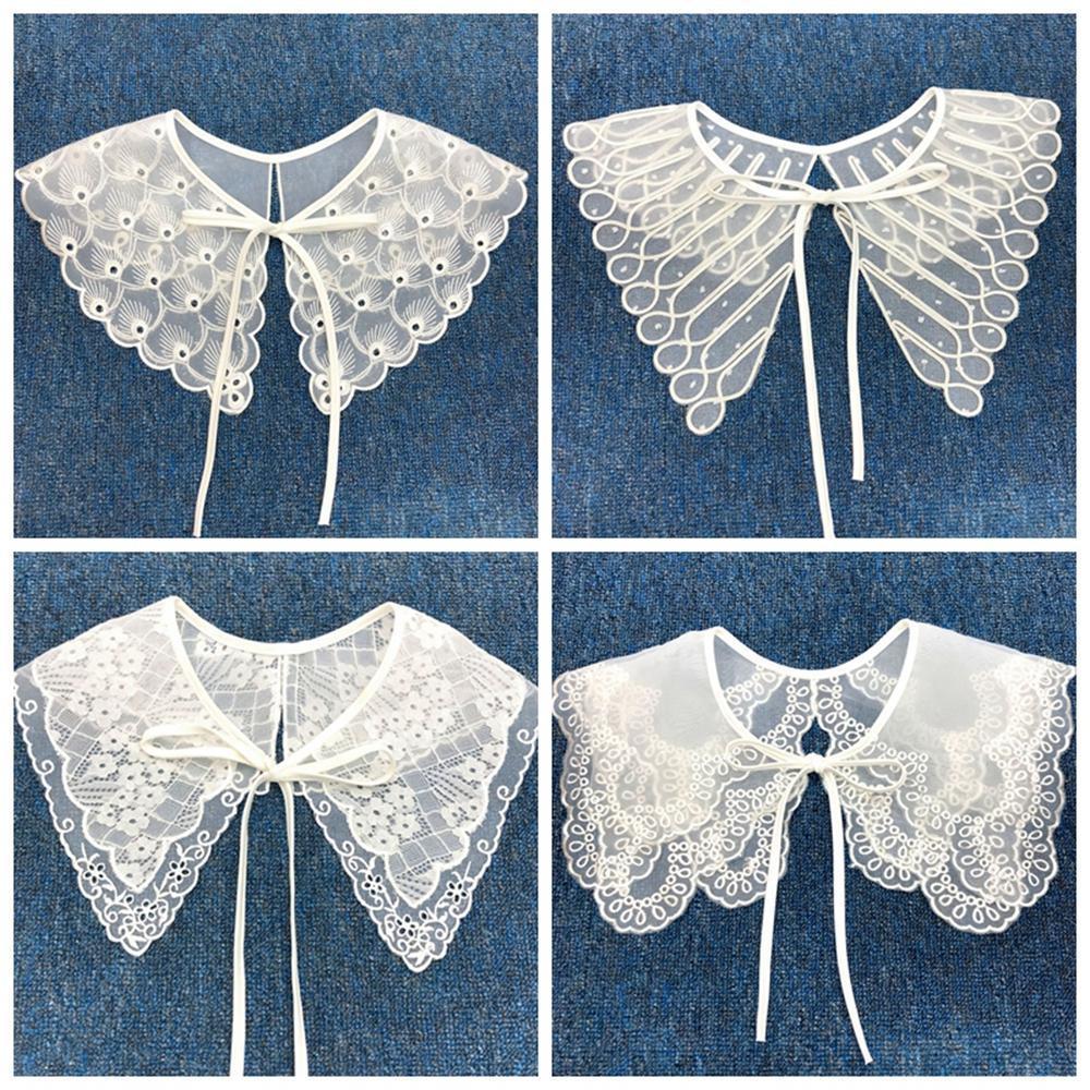  Fake Colarinho De Renda Decorativo Shawl Applique Bordado Oco Costura De Vestuário